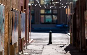 Preview wallpaper alley, city, street, exterior, urban, grunge