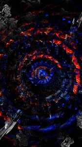 Preview wallpaper circles, rotation, red, blue, twisted, spiral