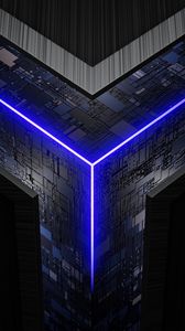 Preview wallpaper cube, circuit, chips, glow, neon