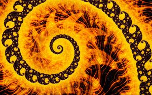 Preview wallpaper fractal, spiral, pattern, abstraction, yellow
