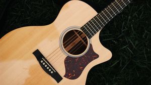 Preview wallpaper guitar, strings, musical instrument, wooden