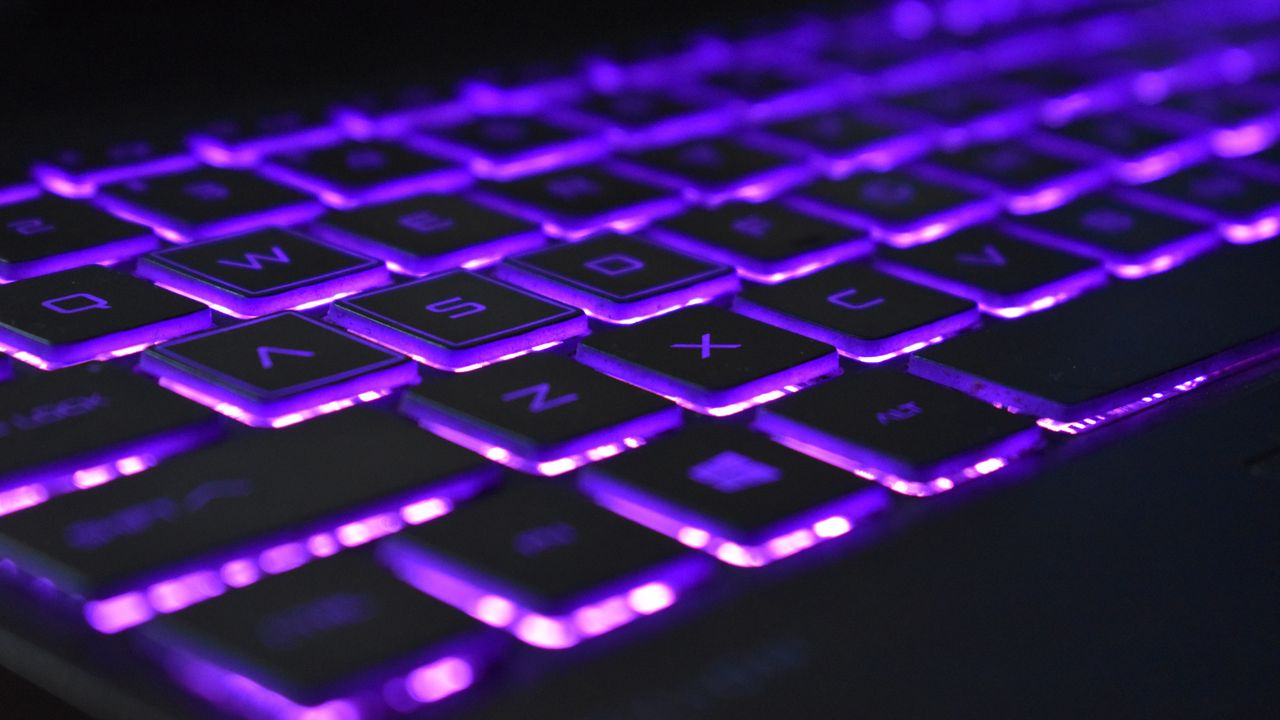 Wallpaper keyboard, backlight, purple