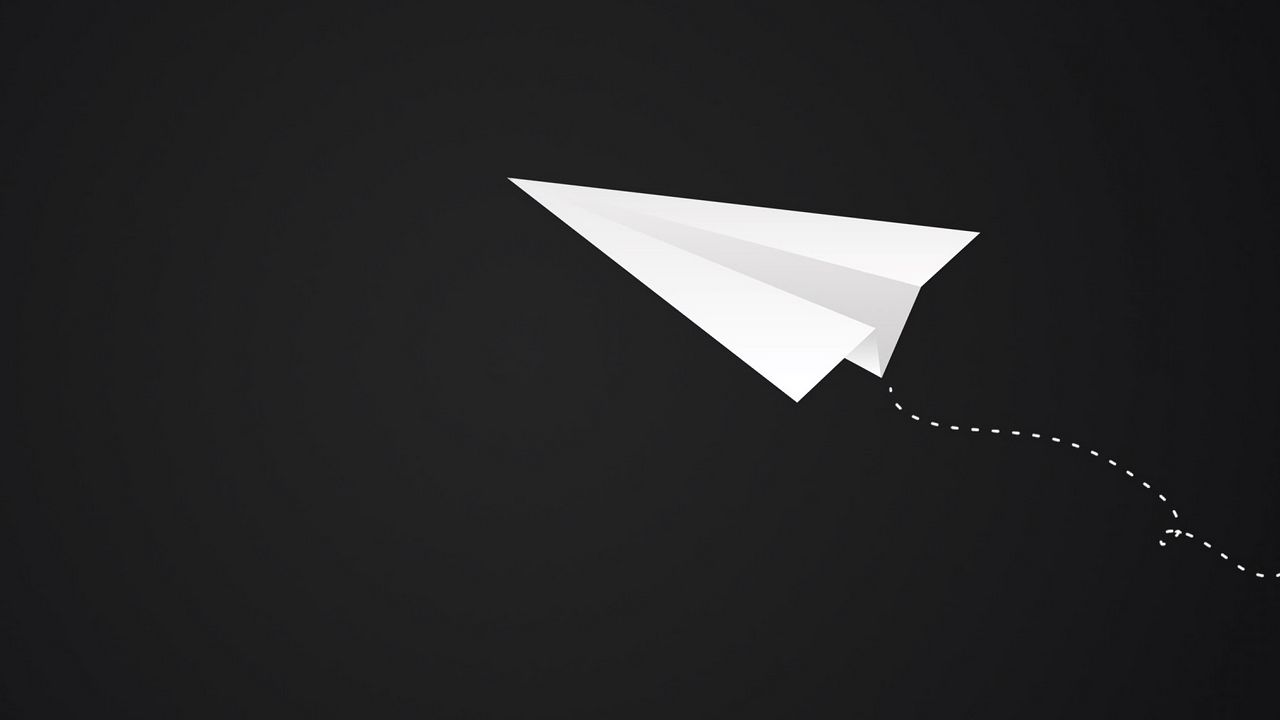Wallpaper origami, plane, art, paper, minimalism