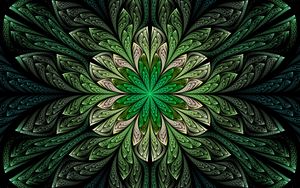 Preview wallpaper pattern, fractal, abstraction, green