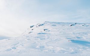 Preview wallpaper peak, mountain, snow, winter, white, nature