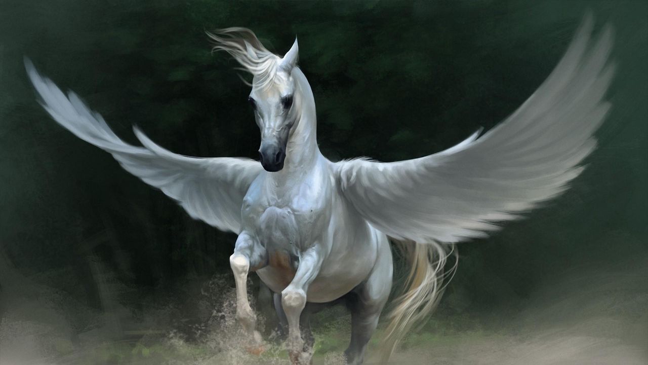 Wallpaper pegasus, horse, wings