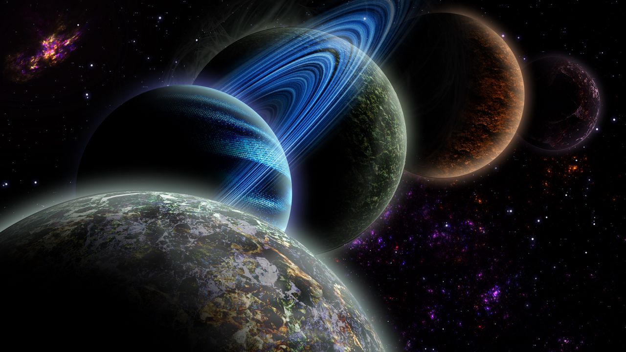 Wallpaper planets, galaxy, stars, space, universe