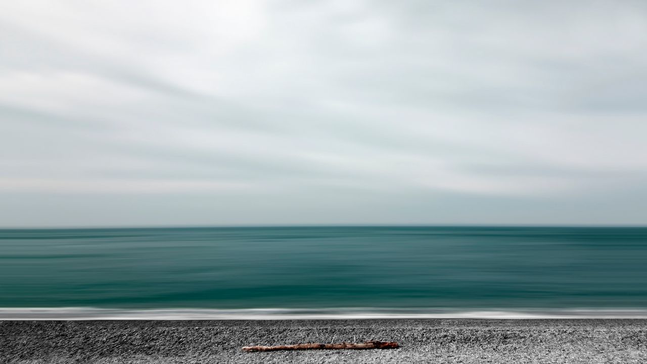 Wallpaper sea, shore, minimalism