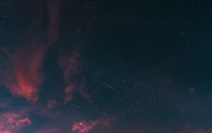Preview wallpaper starry sky, clouds, sunset